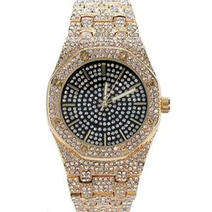 AP Bust Down Gold Octagon Watch Diamond Iced Out